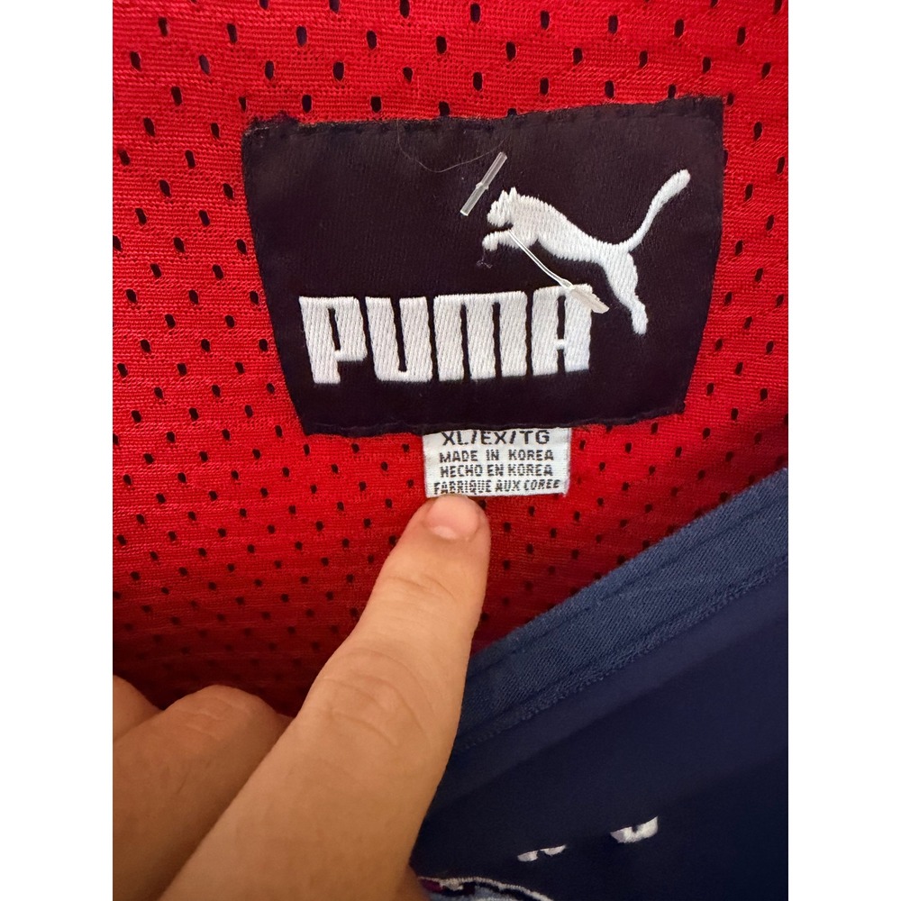 Puma Tennessee Titans NFL Windbreaker Mens XL Navy Red Pullover Vintage Vented - Picture 4 of 6